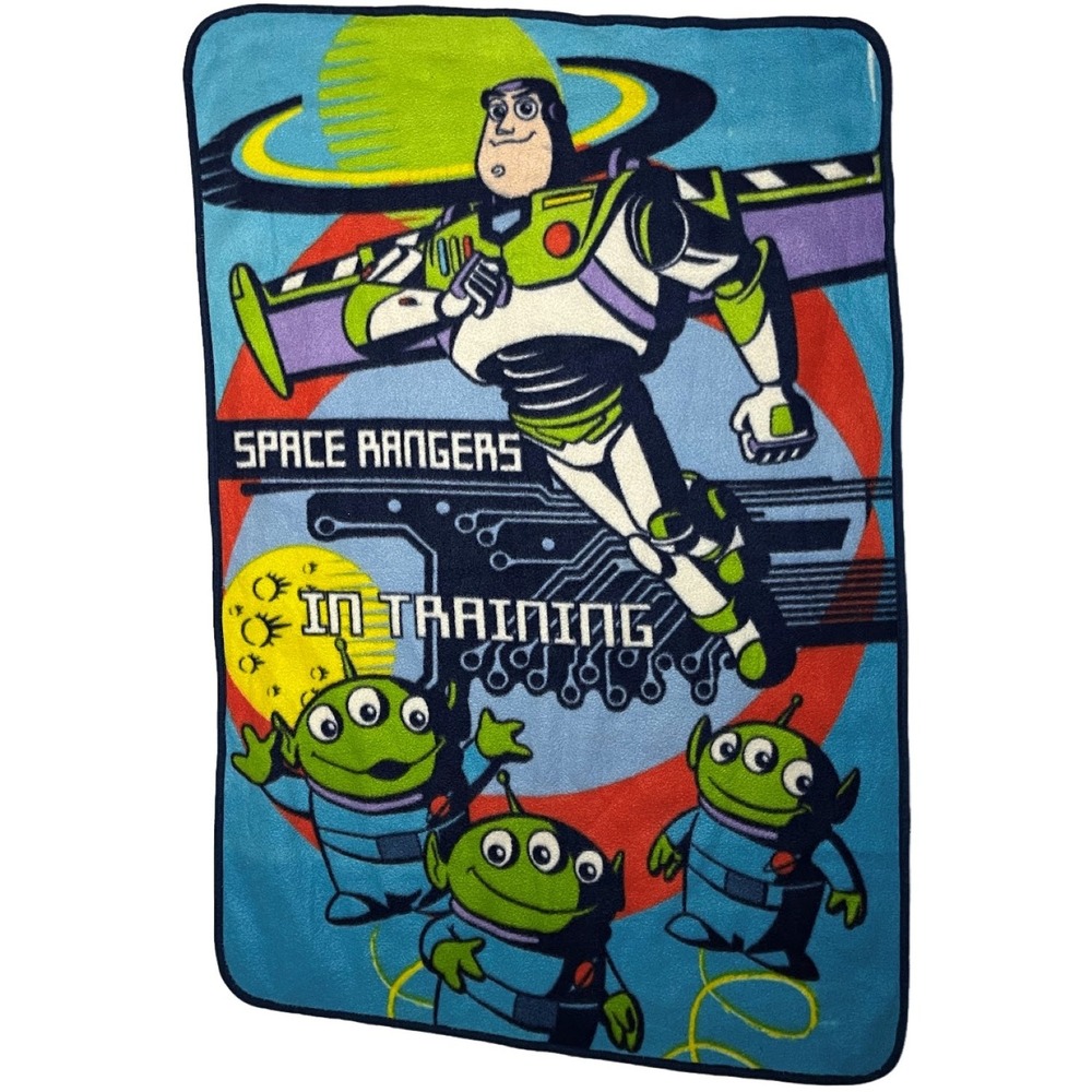 Disney Toy Story Thin Fleece Space Rangers In Training Buzz Lightyear Blanket